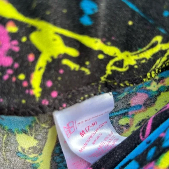 Juniors Colorful Splatter Print Leggings - Picture 2 of 2